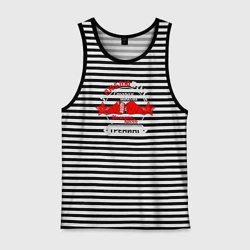 Мужская майка Бокс старой школы / Черная тельняшка – фото 1