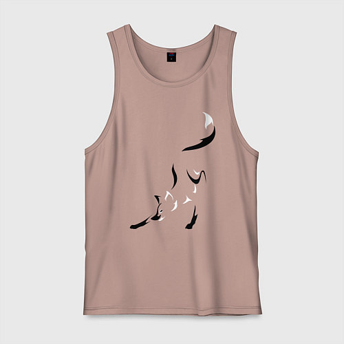 Мужская майка Хитрая лисица / Пыльно-розовый – фото 1