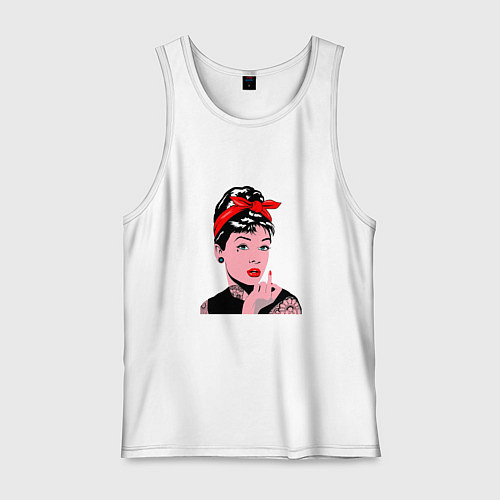 Мужская майка Audrey Hepburn actress / Белый – фото 1