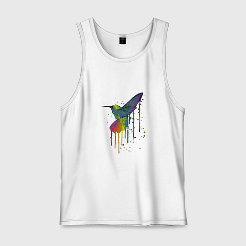 Мужская майка Птичка колибри / Белый – фото 1