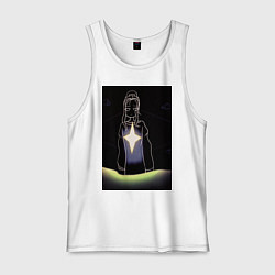 Майка мужская хлопок Что же с ним?, цвет: белый