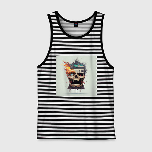 Мужская майка Яркие впечатления / Черная тельняшка – фото 1