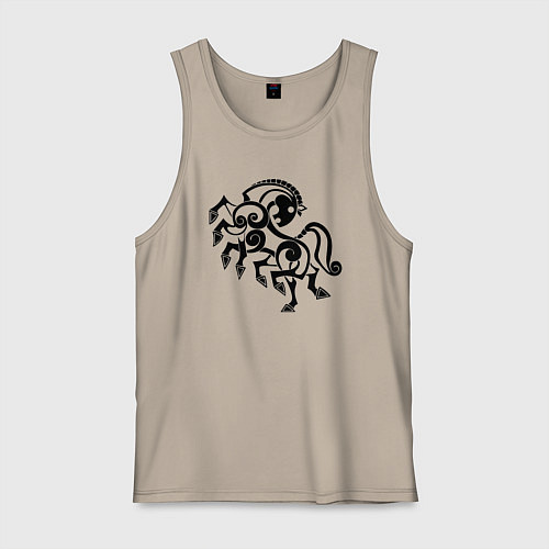 Мужская майка Слейпнир конь бога Одина / Миндальный – фото 1