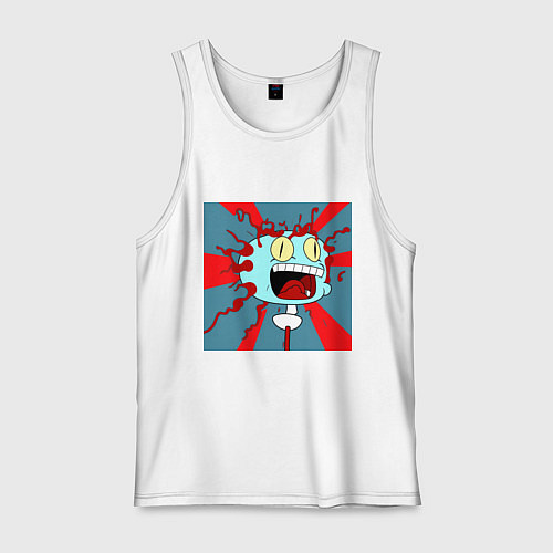 Мужская майка Орущая голова / Белый – фото 1