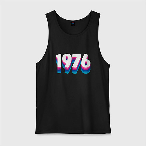 Мужская майка Made in 1976 vintage art / Черный – фото 1