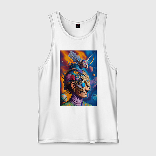 Мужская майка Сальвадор Дали: Космический рыцарь / Белый – фото 1