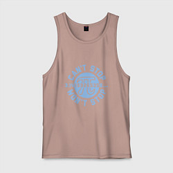 Майка мужская хлопок Пи не остановить, цвет: пыльно-розовый