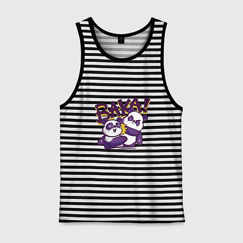 Мужская майка Медведи Baka / Черная тельняшка – фото 1