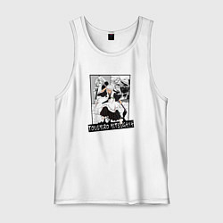 Мужская майка Тоширо Хицугая на фоне манги