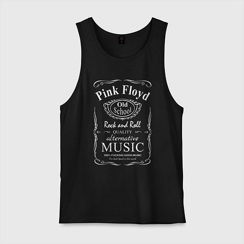 Мужская майка Pink Floyd в стиле Jack Daniels / Черный – фото 1
