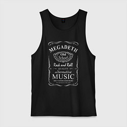 Майка мужская хлопок Megadeth в стиле Jack Daniels, цвет: черный