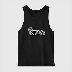 Майка мужская хлопок Для него KING BLACK, цвет: черный