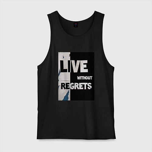 Мужская майка Черно белый арт / Черный – фото 1