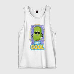 Майка мужская хлопок Stay cool, цвет: белый