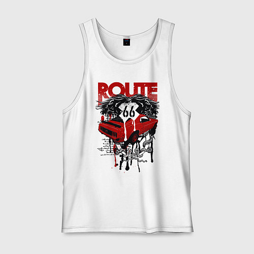 Мужская майка Route 66 right turn / Белый – фото 1