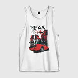 Майка мужская хлопок Fear this, цвет: белый