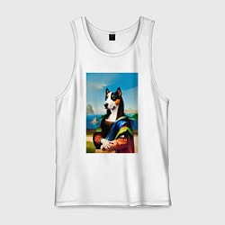 Мужская майка A dog named Gioconda - humorous art