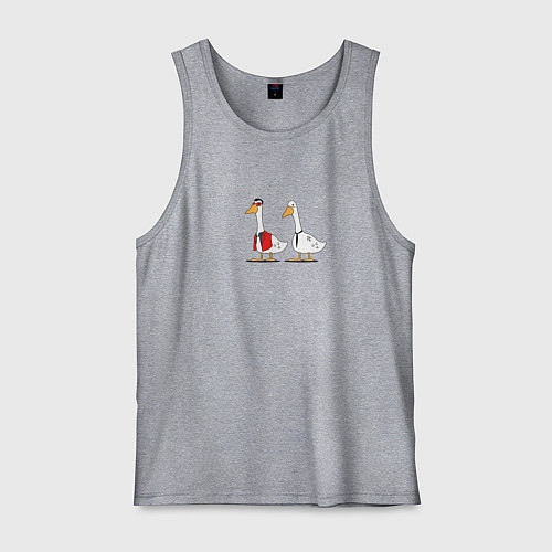 Мужская майка Бойцоский гусь / Меланж – фото 1