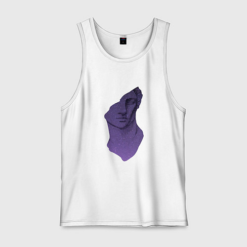 Мужская майка Давид силуэт статуя / Белый – фото 1