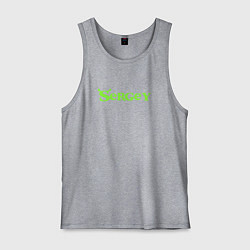 Майка мужская хлопок Сергей в стиле Шрек, цвет: меланж