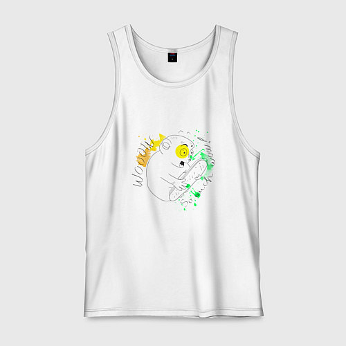 Мужская майка Лемур: so much wow / Белый – фото 1