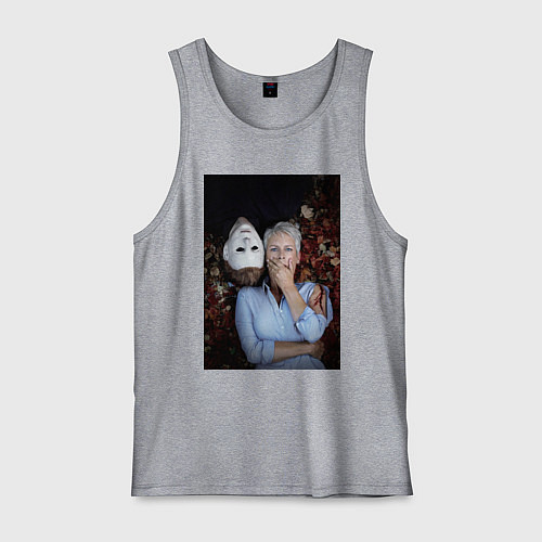 Мужская майка Хеллоуин Майкл и Лори / Меланж – фото 1