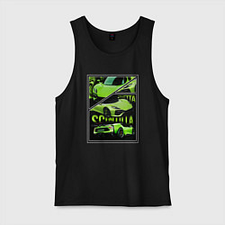 Майка мужская хлопок Civetta scintilla green, цвет: черный