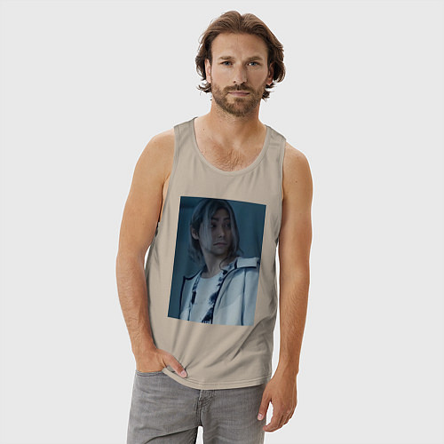 Мужская майка Алиса в пограничье Чишия / Миндальный – фото 3