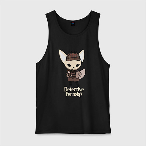 Мужская майка Detective Fenneko / Черный – фото 1