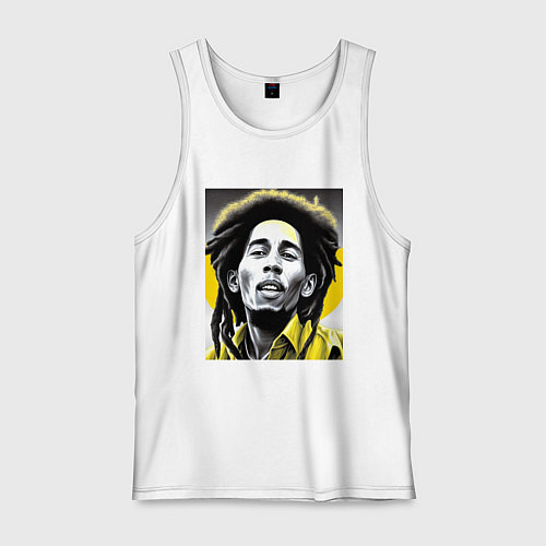 Мужская майка Bob Marley Digital Art / Белый – фото 1