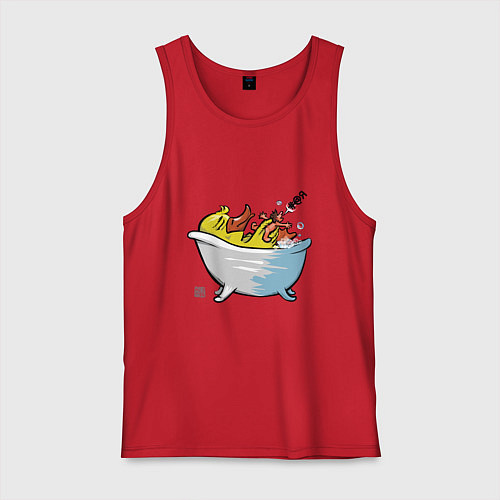 Мужская майка Уточка в ванне / Красный – фото 1