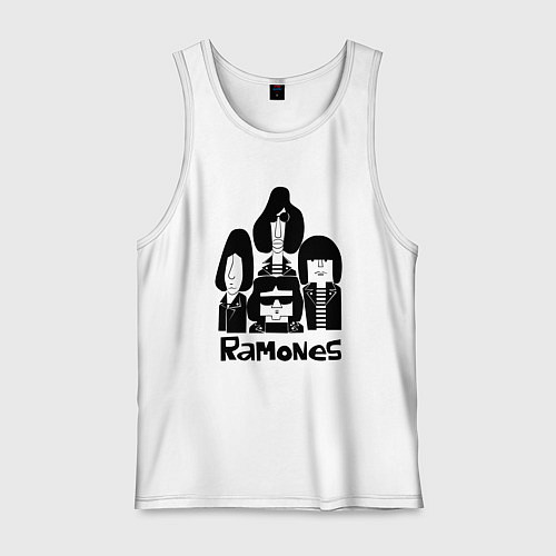 Мужская майка Ramones панк рок группа / Белый – фото 1