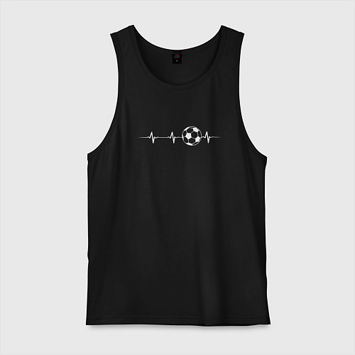 Мужская майка Любовь к футболу / Черный – фото 1