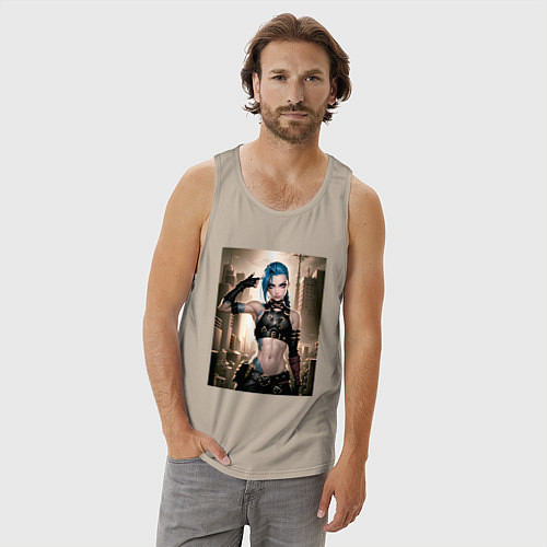 Мужская майка Jinx model / Миндальный – фото 3