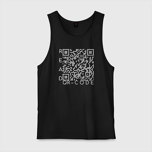 Мужская майка Белый QR-code: Моя жизнь - мои правила / Черный – фото 1