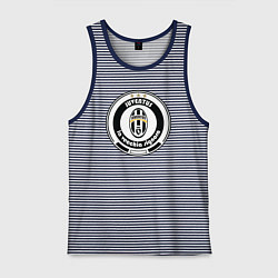 Майка мужская хлопок Juventus club, цвет: синяя тельняшка
