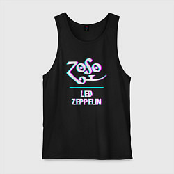 Мужская майка Led Zeppelin glitch rock