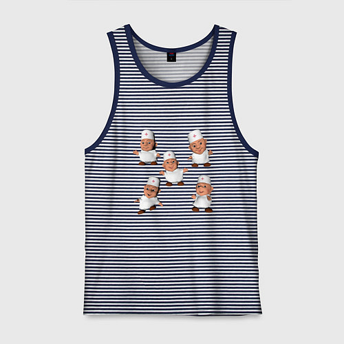 Мужская майка Веселый доктор / Синяя тельняшка – фото 1