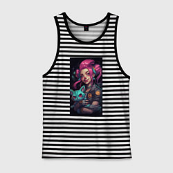 Мужская майка Jinx with cat art League of Legends