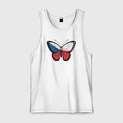 Майка мужская хлопок Чехия бабочка, цвет: белый