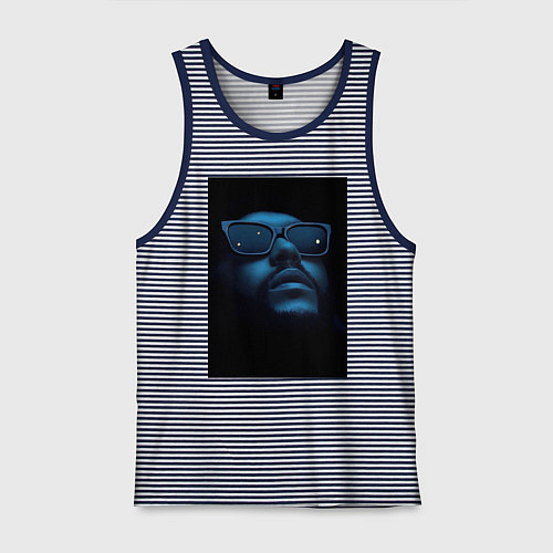 Мужская майка Взгляд в пустоту / Синяя тельняшка – фото 1