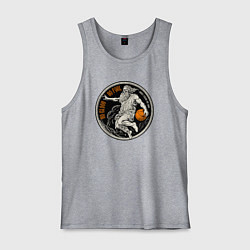 Майка мужская хлопок Нет крови нет фола, цвет: меланж