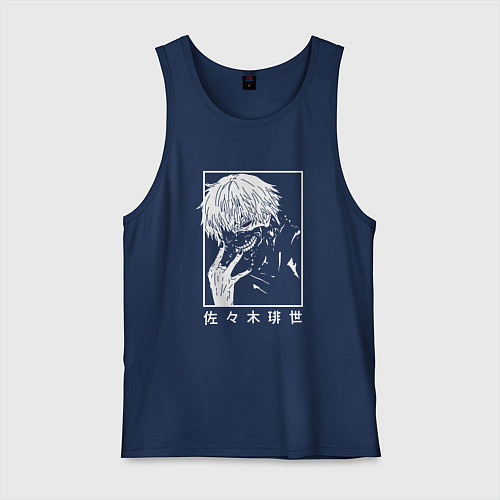 Мужская майка Токийский гуль - дэд инсайд / Тёмно-синий – фото 1