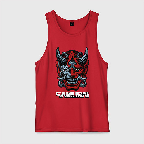 Мужская майка Samurai mask / Красный – фото 1