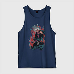 Майка мужская хлопок Огненный Габимару, цвет: тёмно-синий