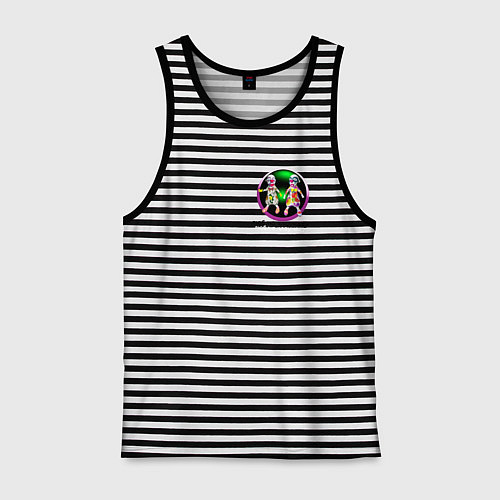 Мужская майка Люблю клоунаду / Черная тельняшка – фото 1