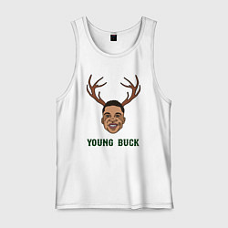 Майка мужская хлопок Young buck, цвет: белый