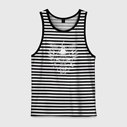 Майка мужская хлопок The Chemodan clan, цвет: черная тельняшка