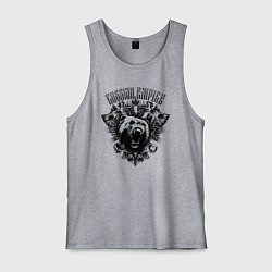 Майка мужская хлопок Российская Империя Медведь, цвет: меланж