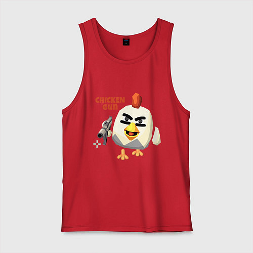 Мужская майка Chicken Gun злой / Красный – фото 1